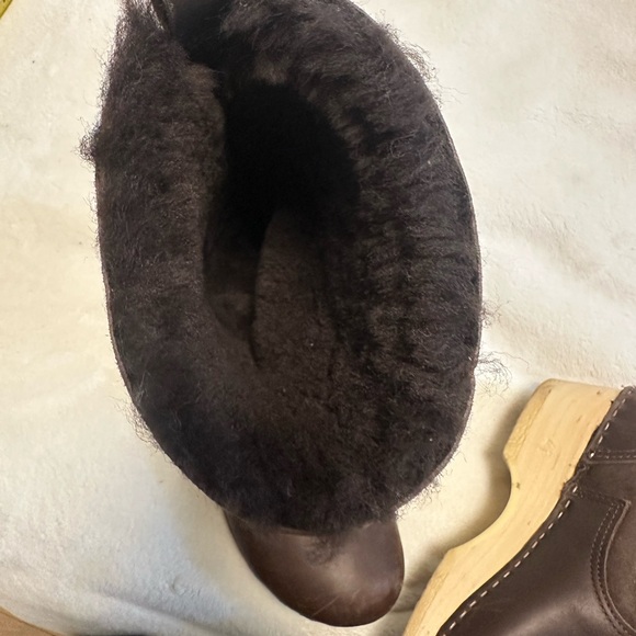 No. 6 Shearling Clog Boots. Women’s size 10 (eur 41) Dark Brown - Picture 4 of 7